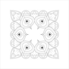 Coloring Books for adults. Hand drawn flowers in zentangle style for t-shirt design or tattoo and coloring book
