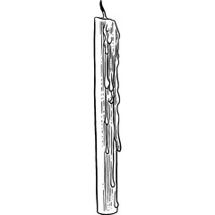 Hand drawn Candlestick Sketch Illustration