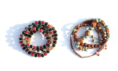 fashion bracelet on white background