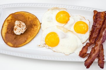 Closeup of breakfast platter