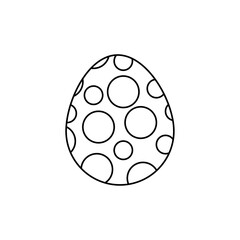 Polka Dots Easter Egg Coloring Page