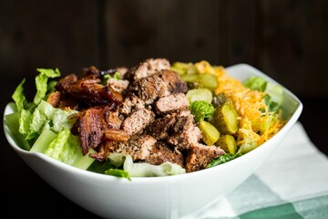 Closeup of a Healthy Steak Salad