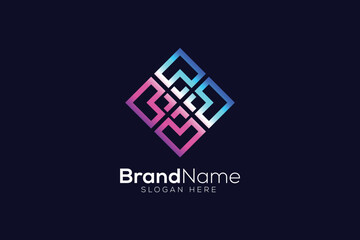 Colorful abstract logo design template