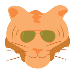 Cute tiger with sunglasses