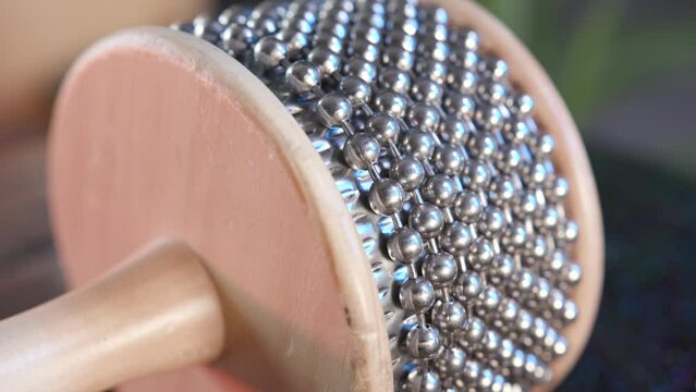 Cabasa latin percussion instrument close up