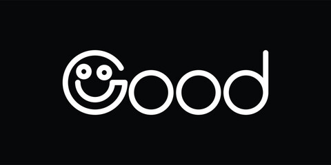 Good letter mark logo design template. Good smile logo free template
