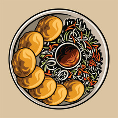 pupusas food vector