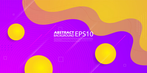 Wave minimal colorful abstract background with gradient yellow and purple soft color on background. Eps10 vector