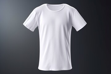 White T-shirt. isolated on grey background. generative ai