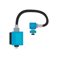 Scuba regulator illustration in color cartoon style. Editable vector graphic design.