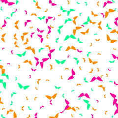 Colored butterfly vector on white background, design element