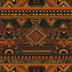 African tribal pattern. Illustration AI Generative.