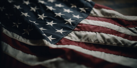 American flag background. Memorial Day. 4th of July. Labour Day. Patriotic background. generated ai