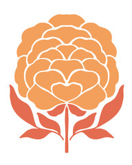 Graphic Svg elements boho style flowers peace love 70s 