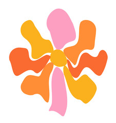 Graphic Svg elements boho style flowers peace love 70s 