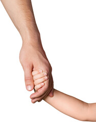 Child Holding the Hand of Father