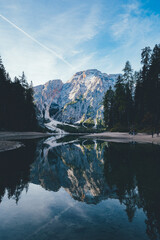 Lake di Braies in Autumn, dolomites, Italy 