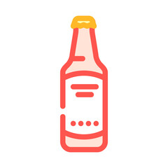 beer drink bottle color icon vector illustration