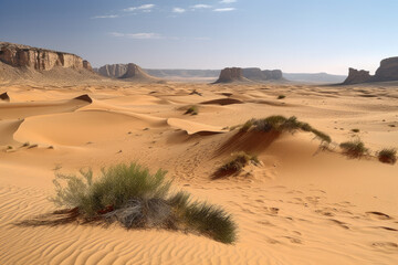 Fototapeta na wymiar Beautiful Algerian desert. Generative AI