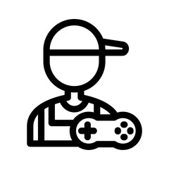 gamer icon or logo isolated sign symbol vector illustration - high quality black style vector icons