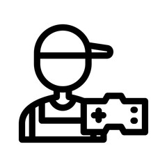 gamer icon or logo isolated sign symbol vector illustration - high quality black style vector icons