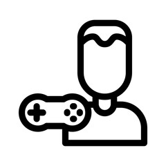 gamer icon or logo isolated sign symbol vector illustration - high quality black style vector icons
