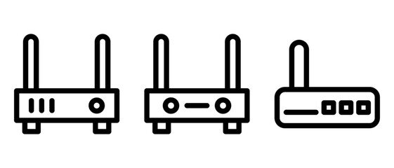 Obraz premium router icon or logo isolated sign symbol vector illustration - high quality black style vector icons