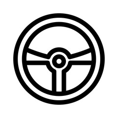 Obraz premium steering wheel icon or logo isolated sign symbol vector illustration - high quality black style vector icons 