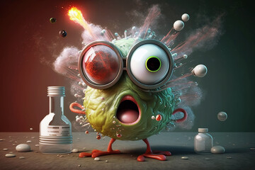 crazy screaming scientist, Generative AI