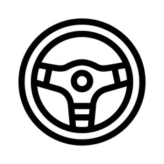 steering wheel icon or logo isolated sign symbol vector illustration - high quality black style vector icons

