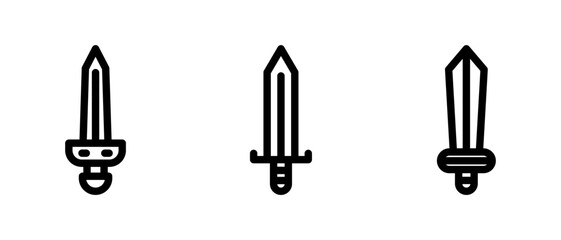sword icon or logo isolated sign symbol vector illustration - high quality black style vector icons

