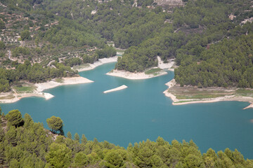 Closeup of Reservoir at Guadalest; Alicante; Spain