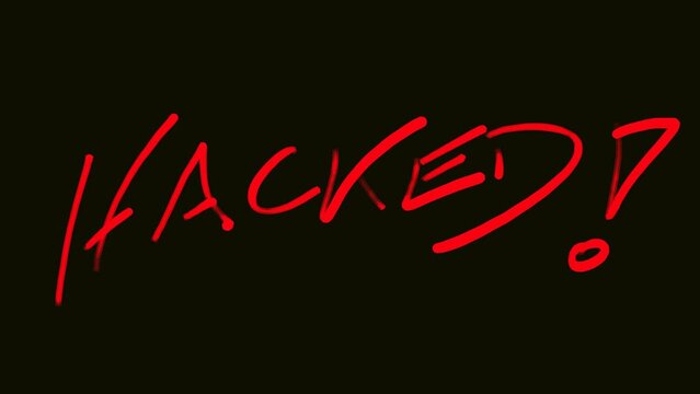 Hacked! - animierte Handschrift
