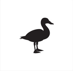 A duck silhouette vector art work.