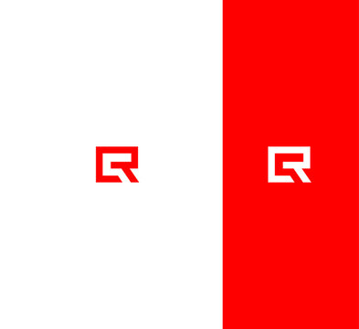 CR, RC Letters logo with a minimalist design. Letters with elegant, simple and two letters design.