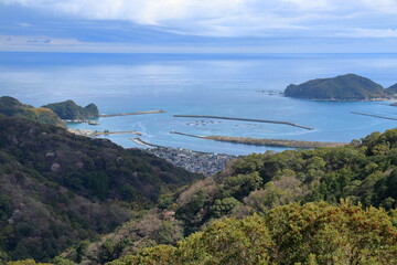 波介山展望公園 大峠展望所から土佐湾を眺める (高知県 土佐市)