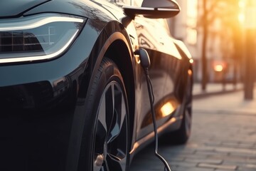 Electric Car Charging at Home - EV Concept