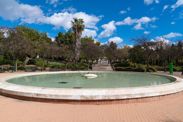 Benalmadena park with water feature Andalusia Spain Costa del Sol