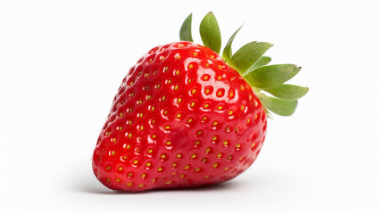 isolated juicy looking red strawberry fruit