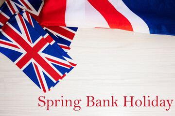 Spring Bank Holiday. British holidays concept. Holiday in United Kingdom. Great Britain flag...