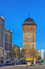 Fototapeta na wymiar Red Tower in Chemnitz, Germany