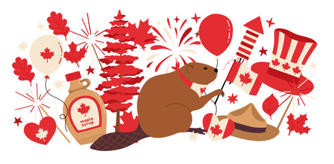 Canada day holiday composition wearth svg