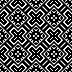 Black and white abstract patterns.Seamless monochrome repeating pattern for web page, textures, card, poster, fabric, textile.