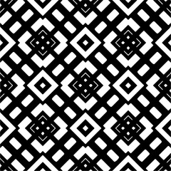 Black and white abstract patterns.Seamless monochrome repeating pattern for web page, textures, card, poster, fabric, textile.