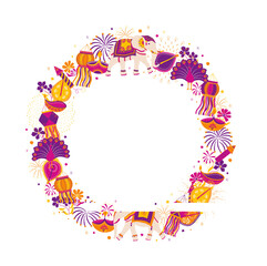Diwali holiday  composition card svg 