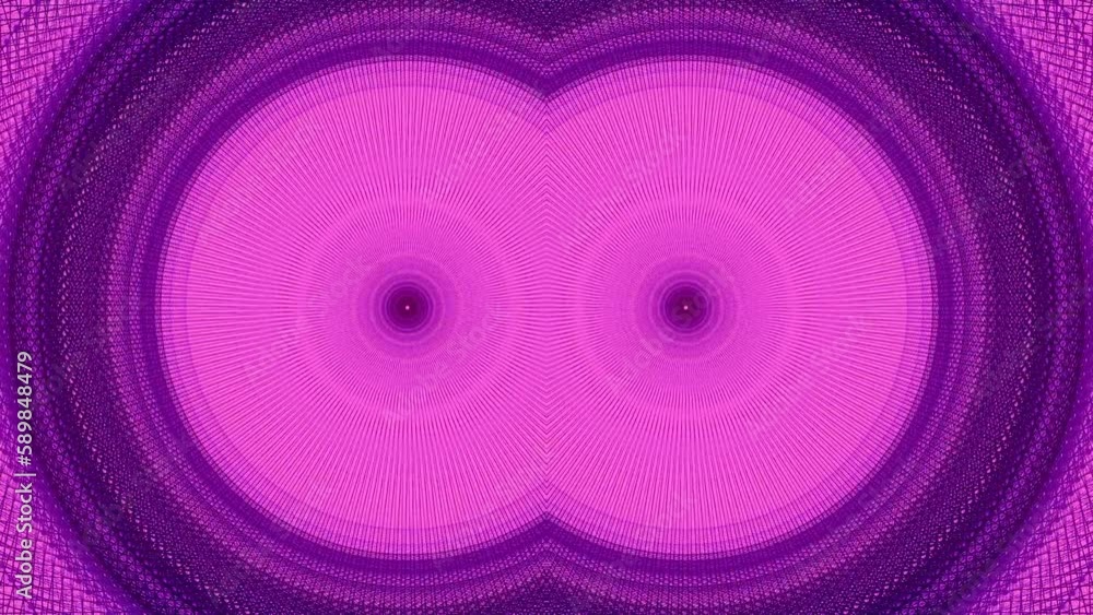 Poster Abstract geometric wire symmetrical composition. 3d rendering loop animation 4K