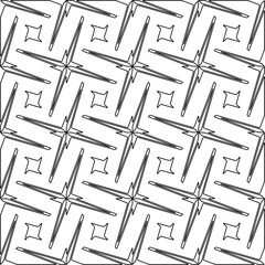 Stylish texture with figures from lines.Abstract geometric black and white pattern for web page, textures, card, poster, fabric, textile. Monochrome graphic repeating design. 