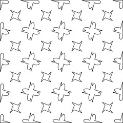 Stylish texture with figures from lines.Abstract geometric black and white pattern for web page, textures, card, poster, fabric, textile. Monochrome graphic repeating design. 