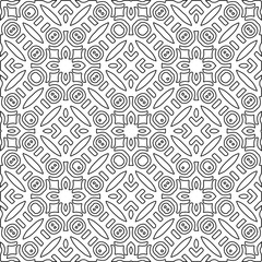 Stylish texture with figures from lines.Abstract geometric black and white pattern for web page, textures, card, poster, fabric, textile. Monochrome graphic repeating design. 