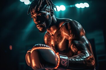 The Art of Boxing: A Boxer Generative AI - obrazy, fototapety, plakaty